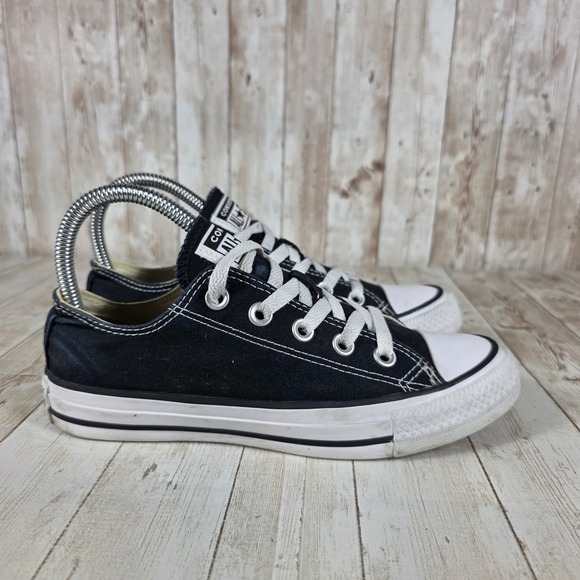 Converse All Star Low Top Sneakers Women's Black Canvas Shoes Size 6 - Picture 1 of 8